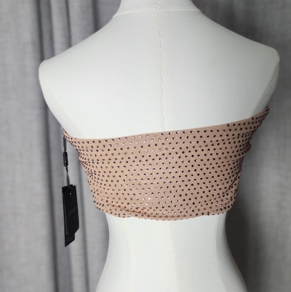 Cynthia Rowley Pink Studded Crop Top - Picture 9 of 11